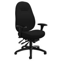 Chaise confortable &agrave; dos moyen, Polyester, Noir, Capacit&eacute; 300 lb Trail Hammer and Bolt