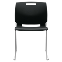 Chair, Plastic, 32-1/2" High, 300 lbs. Capacity, Black Trail Hammer and Bolt