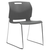 Chair, Plastic, 32-1/2" High, 300 lbs. Capacity, Grey Trail Hammer and Bolt