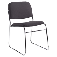 Armless Chair, Fabric, 30" High, 200 lbs. Capacity, Black Trail Hammer and Bolt