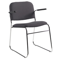 Chair, Fabric, 30" High, 200 lbs. Capacity, Black Trail Hammer and Bolt