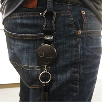 Securit Retractable Key Holder, Polycarbonate, 28" Cable, Carabiner Attachment Trail Hammer and Bolt