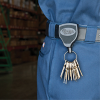 Super48 Heavy-Duty Retractable Key Holder, Polycarbonate, 48" Cable, Belt Clip Attachment Trail Hammer and Bolt