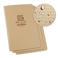 Notebook, Soft Cover, Tan, 48 Pages, 4-5/8" W x 7" L Trail Hammer and Bolt