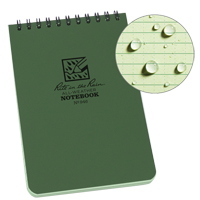 Carnet de notes de poche &agrave; spirale, Couverture souple, Vert, 100 Pages, 4" , 6"  Trail Hammer and Bolt