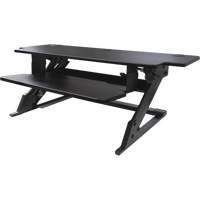 Goya Sit-Stand Workstation, Desktop Unit, 20" H x 42" W x 16" D, Black Trail Hammer and Bolt