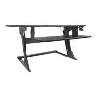 Goya Sit-Stand Workstation, Desktop Unit, 20" H x 42" W x 16" D, Black Trail Hammer and Bolt