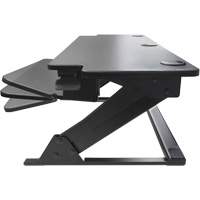 Goya Sit-Stand Workstation, Desktop Unit, 20" H x 42" W x 16" D, Black Trail Hammer and Bolt