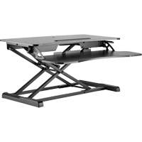 Goya Sit-Stand Workstation, Desktop Unit, 22" H x 31-1/2" W x 24" D, Black Trail Hammer and Bolt
