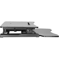 Goya Sit-Stand Workstation, Desktop Unit, 22" H x 31-1/2" W x 24" D, Black Trail Hammer and Bolt