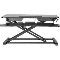 Goya Sit-Stand Workstation, Desktop Unit, 22" H x 31-1/2" W x 24" D, Black Trail Hammer and Bolt