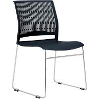 Chaises empilables s&eacute;rie Activ, Polypropyl&egrave;ne, Hauteur 32-3/8", Capacit&eacute; 275 lb, Noir Trail Hammer and Bolt