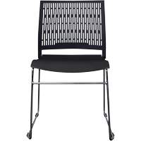 Chaises empilables s&eacute;rie Activ, Polypropyl&egrave;ne, Hauteur 32-3/8", Capacit&eacute; 275 lb, Noir Trail Hammer and Bolt