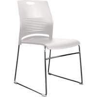 Chaises empilables s&eacute;rie Activ, Plastique, Hauteur 23", Capacit&eacute; 275 lb, Blanc Trail Hammer and Bolt