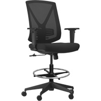Chaise ajustable de premi&egrave;re qualit&eacute; &agrave; basculement synchronis&eacute; s&eacute;rie Activ, Tissu/Mailles, Noir, Capacit&eacute; 275 lb Trail Hammer and Bolt