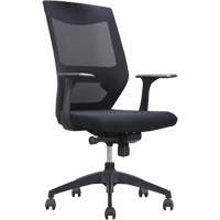 Chaise de bureau ajustable &agrave; basculement synchronis&eacute; s&eacute;rie Activ, Tissu/Mailles, Noir, Capacit&eacute; 275 lb Trail Hammer and Bolt
