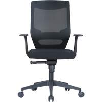 Chaise de bureau ajustable &agrave; basculement synchronis&eacute; s&eacute;rie Activ, Tissu/Mailles, Noir, Capacit&eacute; 275 lb Trail Hammer and Bolt