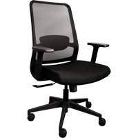 Chaise de bureau ajustable &agrave; basculement synchronis&eacute; s&eacute;rie Activ, Tissu/Mailles, Noir, Capacit&eacute; 275 lb Trail Hammer and Bolt