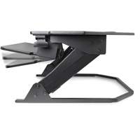 Goya Sit-Stand Corner Work Station, Desktop Unit, 20" H x 42" W x 37-4/5" D, Black Trail Hammer and Bolt