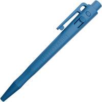 Stylo d&eacute;tectable aux rayons X et par les d&eacute;tecteurs de m&eacute;tal, Bleu, R&eacute;tractable Trail Hammer and Bolt