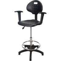 Heavy-Duty Ergonomic Stool with Adjustable Arm Rests, Stationary, Adjustable Height, 250 lbs. Capacity Trail Hammer and Bolt
