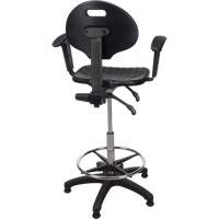 Heavy-Duty Ergonomic Stool with Adjustable Arm Rests, Stationary, Adjustable Height, 250 lbs. Capacity Trail Hammer and Bolt