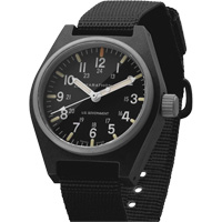 General Purpose Quartz with MaraGlo Watch, Analog, Battery Operated, 0.6" W x 1.3" D x 0.4" H, Black Trail Hammer and Bolt