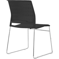 Stacking Chairs, Polypropylene, 32-3/8" High, 250 lbs. Capacity, Black Trail Hammer and Bolt
