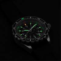 Large Diver's Automatic Watch, Digital, Battery Operated, 41 mm, Black Trail Hammer and Bolt