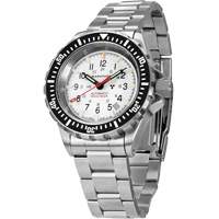 Arctic Edition Large Diver's Automatic GSAR Watch with Stainless Steel Bracelet, Digital, Battery Operated, 41 mm, Silver Trail Hammer and Bolt