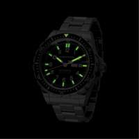Jumbo Day/Date Automatic Watch with Stainless Steel Bracelet, Digital, Battery Operated, 46 mm, Silver Trail Hammer and Bolt