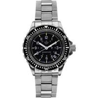 Grey Maple Large Diver's Automatic Watch with Stainless Steel Bracelet, Digital, Battery Operated, 41 mm, Silver Trail Hammer and Bolt