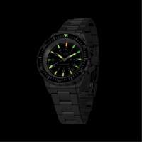 Grey Maple Large Diver's Automatic Watch with Stainless Steel Bracelet, Digital, Battery Operated, 41 mm, Silver Trail Hammer and Bolt