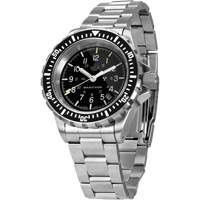 Grey Maple Large Diver's Automatic Watch with Stainless Steel Bracelet, Digital, Battery Operated, 41 mm, Silver Trail Hammer and Bolt