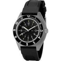 Steel Navigator Watch on 3-Piece Rubber Strap Kit, Digital, Battery Operated, 41 mm, Black Trail Hammer and Bolt