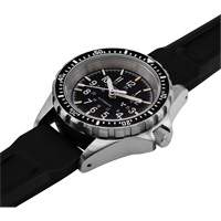 Steel Navigator with Date on Black 3-Piece Rubber Strap Kit, Digital, Battery Operated, 36 mm, Black Trail Hammer and Bolt