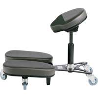 STAG4 Adjustable Kneeling Chair, Vinyl, Black/Grey Trail Hammer and Bolt