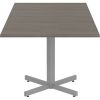 Newland Height-Adjustable Square Table, 36" L x 36" W x 29" H, 1" Top, Laminate, Brown Trail Hammer and Bolt