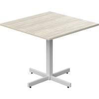 Newland Height-Adjustable Square Table, 36" L x 36" W x 29" H, 1" Top, Laminate, Tan Trail Hammer and Bolt