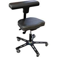 VEGA-T Ergonomic Industrial Chair, Mobile, Adjustable Height, 280 lbs. Capacity Trail Hammer and Bolt