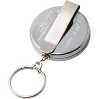 Original Series Retractable Keychain, Chrome, 24" Cable, Belt Clip Attachment Trail Hammer and Bolt