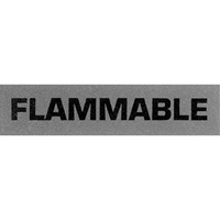 "Flammable" Special Handling Labels, 5" L x 2" W, Black on Red Trail Hammer and Bolt