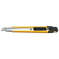 Couteau de pr&eacute;cision avec agrafe de poche, 9 mm, Argent, Prise en Caoutchouc Trail Hammer and Bolt