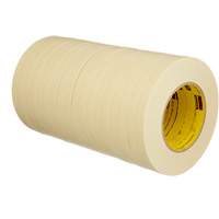Scotch&reg; High Performance Masking Tape 231, 12 mm (1/2") x 55 m (180'), Beige Trail Hammer and Bolt