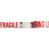 Bilingual Printed Tape – Fragile This Side Up , Red on White Trail Hammer and Bolt
