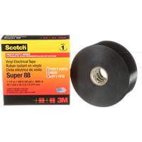 Scotch&reg; Vinyl Electrical Tape Super 88, 38 mm (1-1/2") x 33 m (108'), Black, 8.5 mils Trail Hammer and Bolt