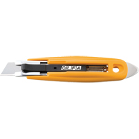 Couteau s&eacute;curitaire &agrave; lame autor&eacute;tractable avec coupe-ruban, 17,5 mm, Acier au carbone, Prise en Plastique Trail Hammer and Bolt