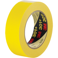 301+ Performance Masking Tape, 12 mm (1/2") x 54.8 m (180'), Yellow Trail Hammer and Bolt