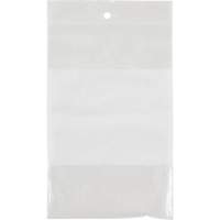 Sacs en poly avec espace inscriptible blanc, Refermable, 6" x 4", 2 mils Trail Hammer and Bolt
