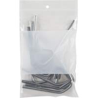 Sacs en poly avec espace inscriptible blanc, Refermable, 6" x 4", 2 mils Trail Hammer and Bolt
